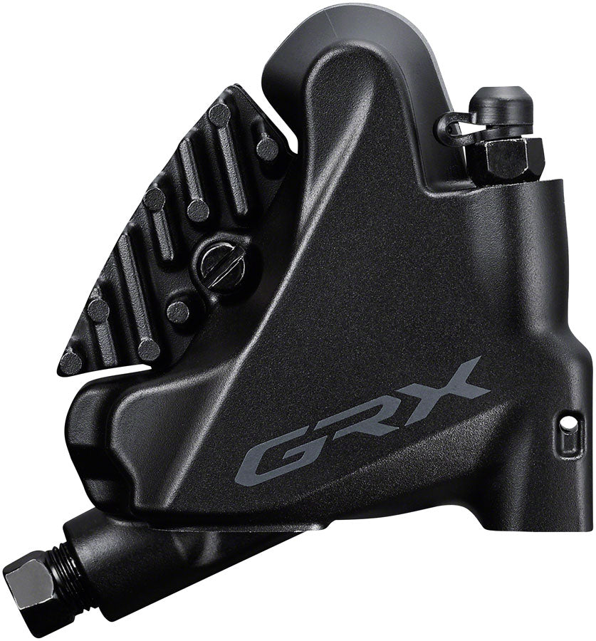 Shimano GRX ST-RX600 Shift/Brake Lever with BR-RX400 Hydraulic Disc Brake Caliper - Left/Front, 2x, Flat Mount Caliper, Black
