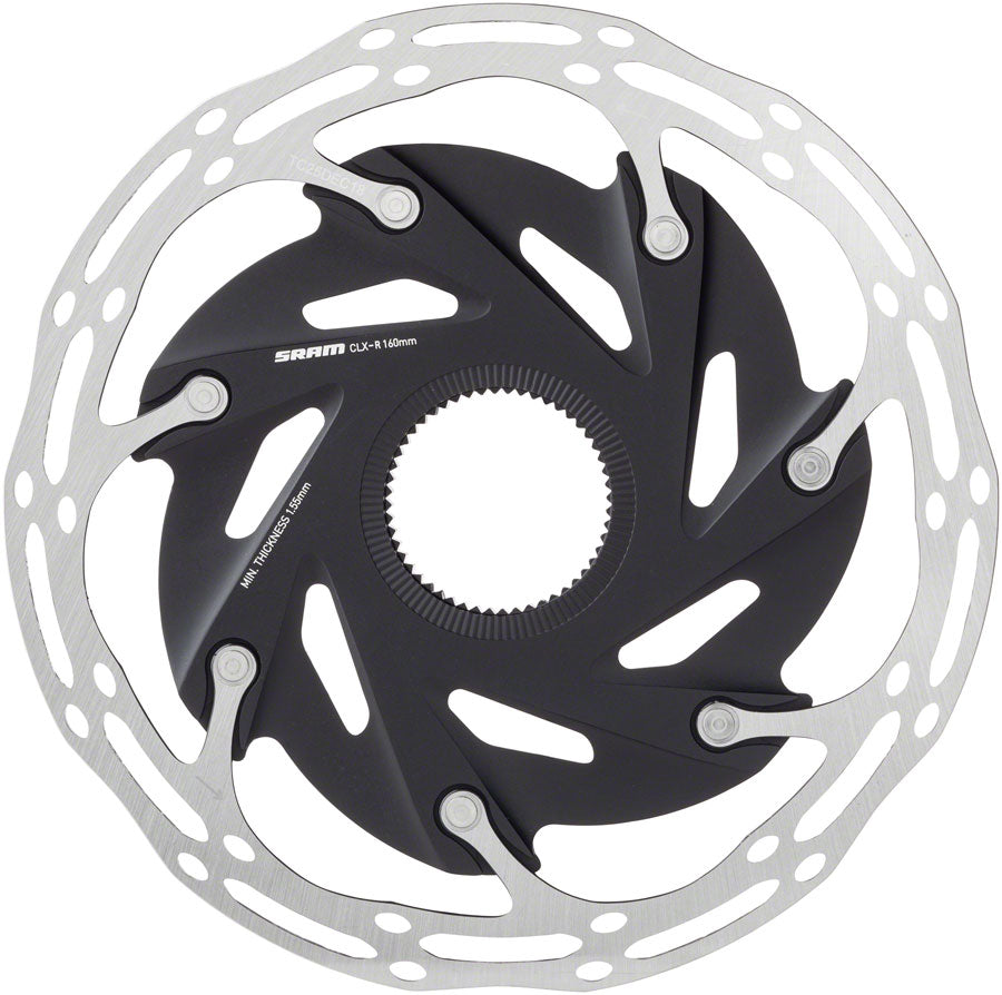 Sram Center Line Xr Disc Brake Rotor 160mm, Center Lock, Silver/Black