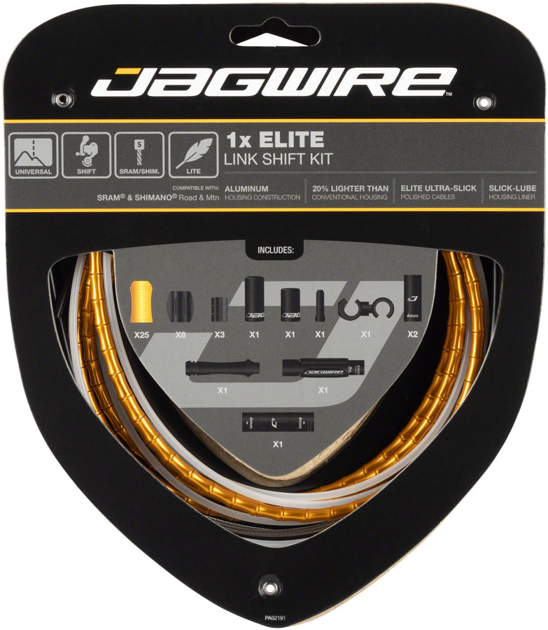 Jagwire 1x Elite Link Shift Cable Kit SRAM/Shimano with Polished Ultra-Slick Cable Ltd. Gray