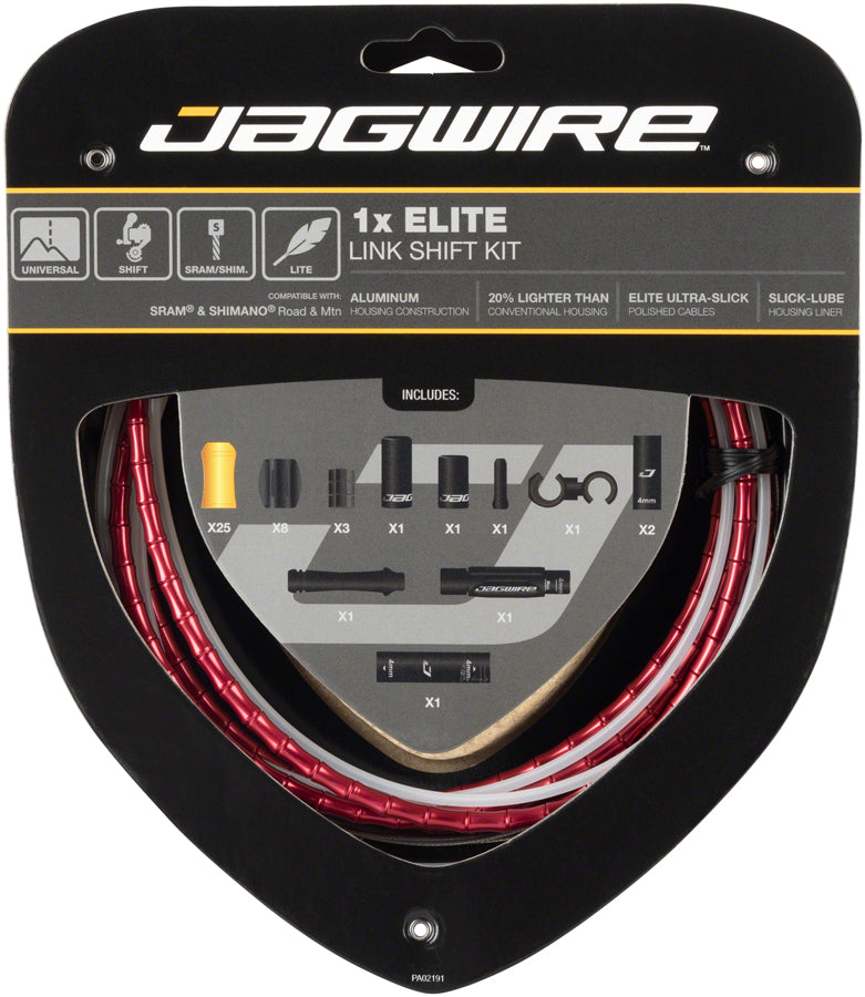 Jagwire 1x Elite Link Shift Cable Kit SRAM/Shimano with Polished Ultra-Slick Cable Ltd. Gray