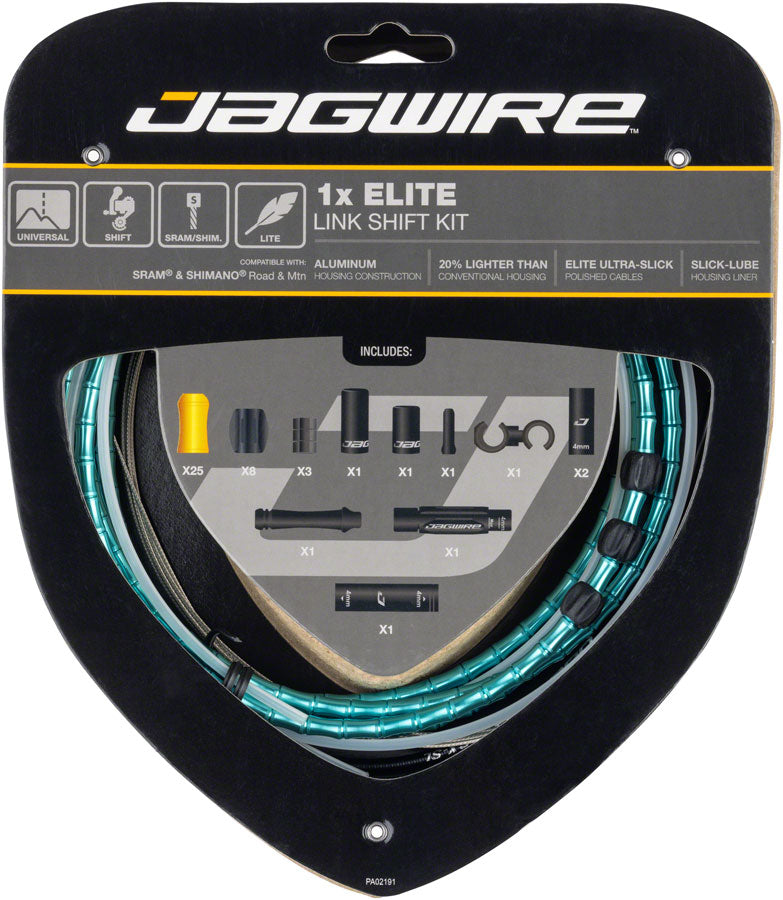 Jagwire 1x Elite Link Shift Cable Kit SRAM/Shimano with Polished Ultra-Slick Cable Ltd. Gray