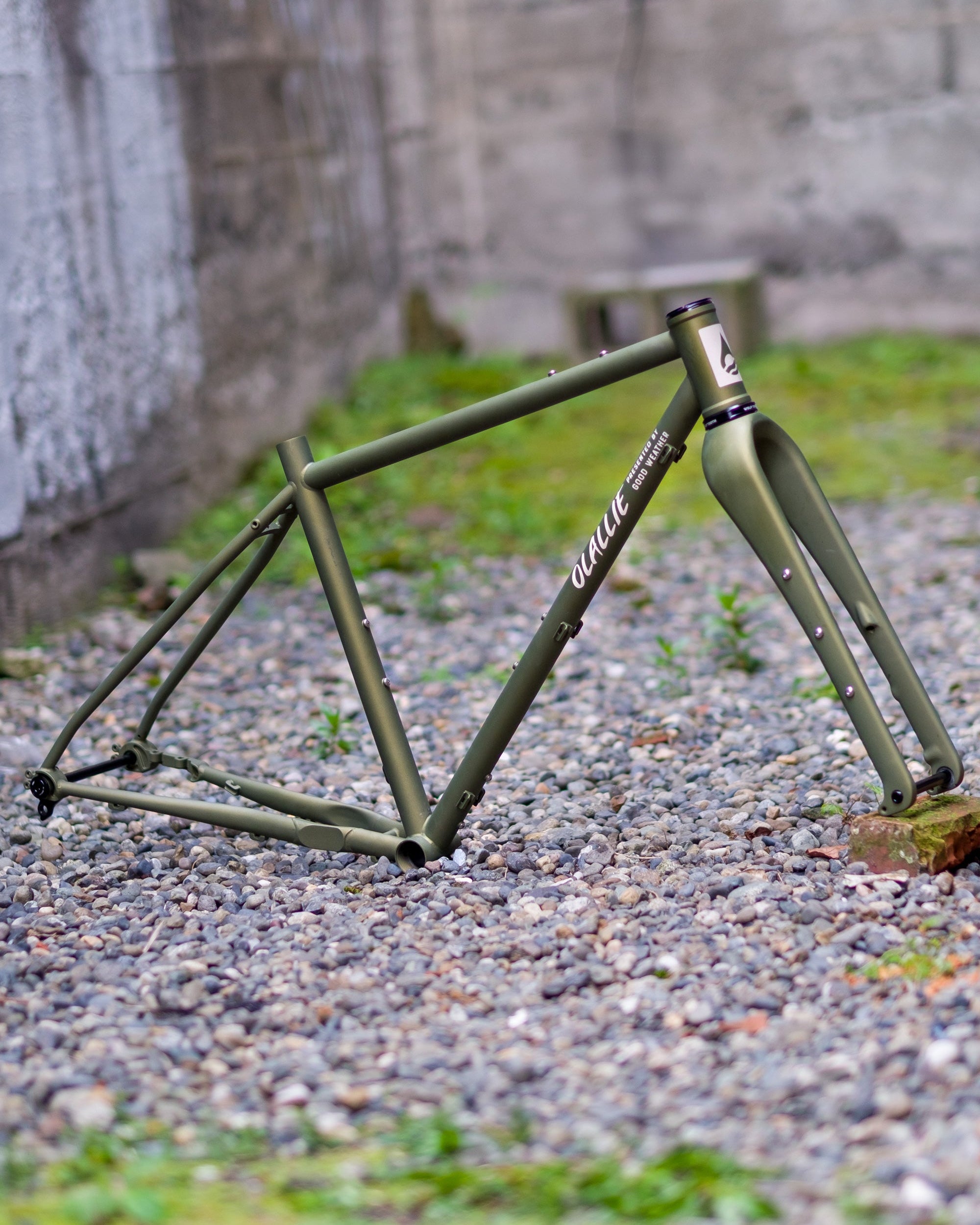 olive green gravel bike Olallie Bicycle