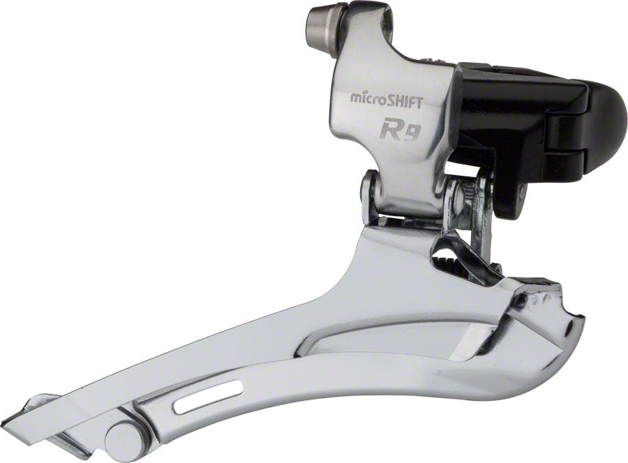 Micro Shift R9 Front Derailleur 9 Speed Double, 52 T Max, 31.8/34.9 Band Clamp, Shimano Compatible