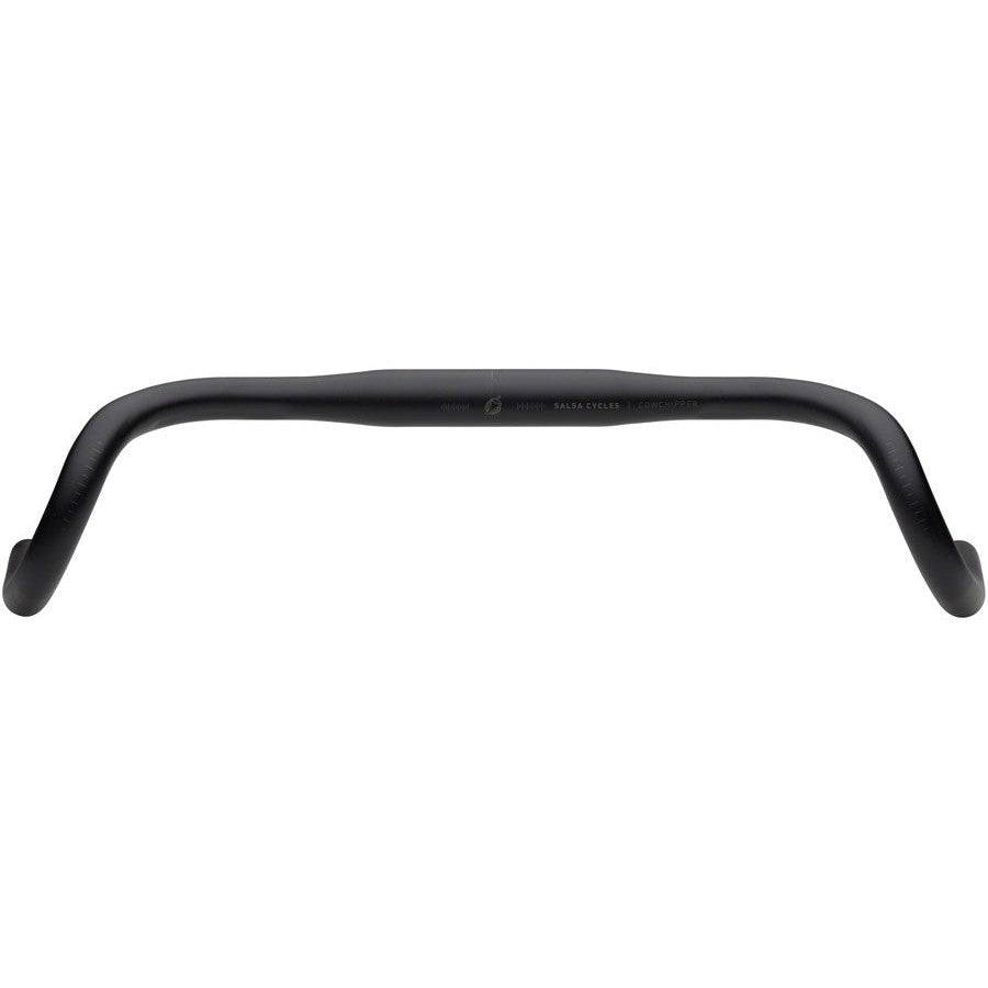 Salsa Cowchipper Drop Handlebar - 31.8mm Clamp, 42cm Width, Aluminum, Black (square)