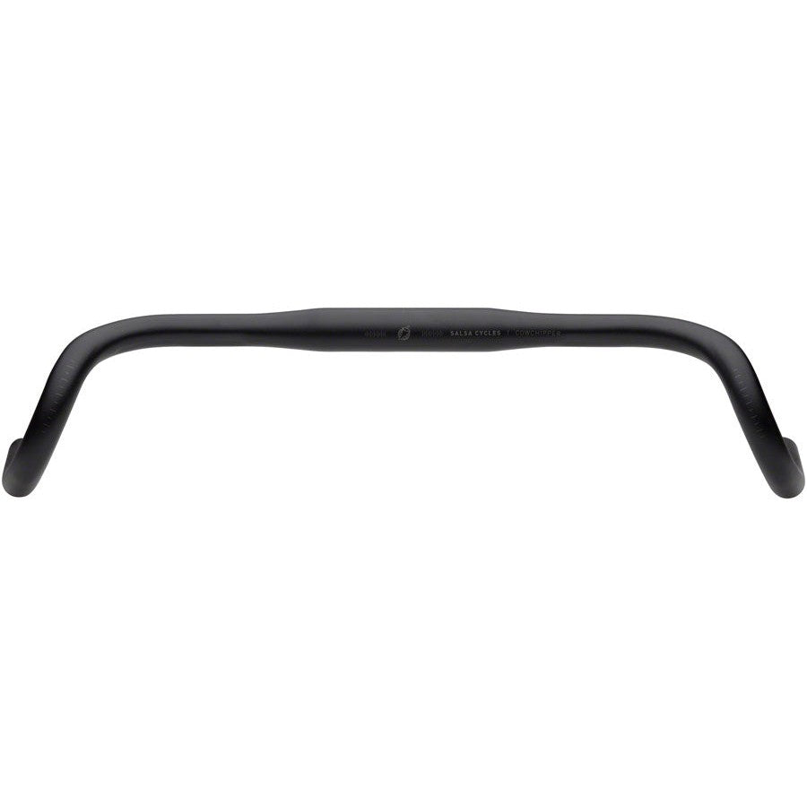 Salsa Cowchipper Drop Handlebar - 31.8mm Clamp, 46cm Width, Aluminum, Black (square)