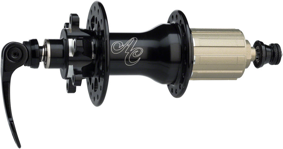 All-City Go-Devil Rear Hub, QR x 135mm / 12 x 142mm, 6-Bolt, HG 11sp Road, Black, 32h