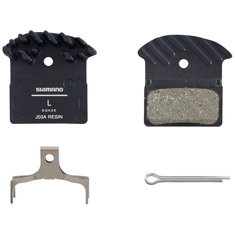 Shimano J05A-RF Resin Pad w/Fin, w/Spring, w/Split Pin, Bulk Box/25 Pair, Black