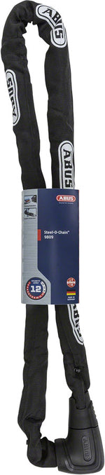 Chain Lock Steel O Chain 9809 K/140 9mm Square Bk (4.6')