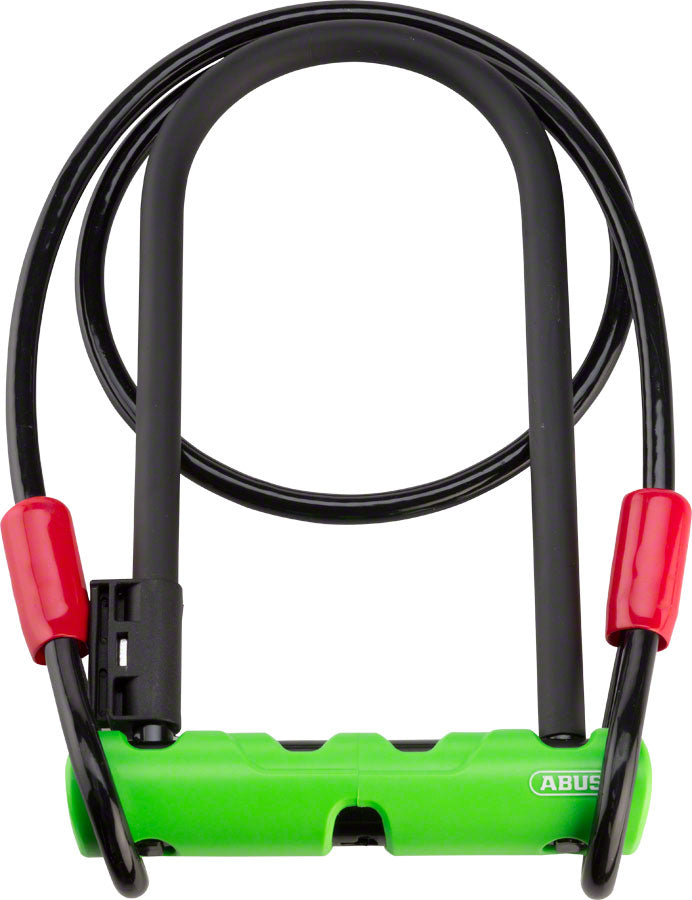 Abus Ultra 410 U Lock 3.9 X 9", Keyed, Black/Green, Includes Cobra Cable