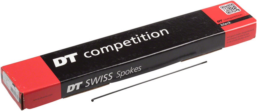 DT Swiss Competition Spoke: 2.0/1.8/2.0mm, 268mm, J-bend, Black, Box of 100