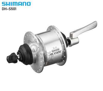 Shimano Alfine DH-S501 Dynamo Hub, QR 100mm, 32h, Center-Lock - SILVER