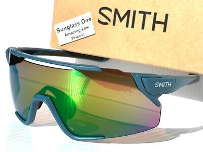 Smith Attack MAG MTB Sunglasses Matte Stone, 99 ChromaPop Green