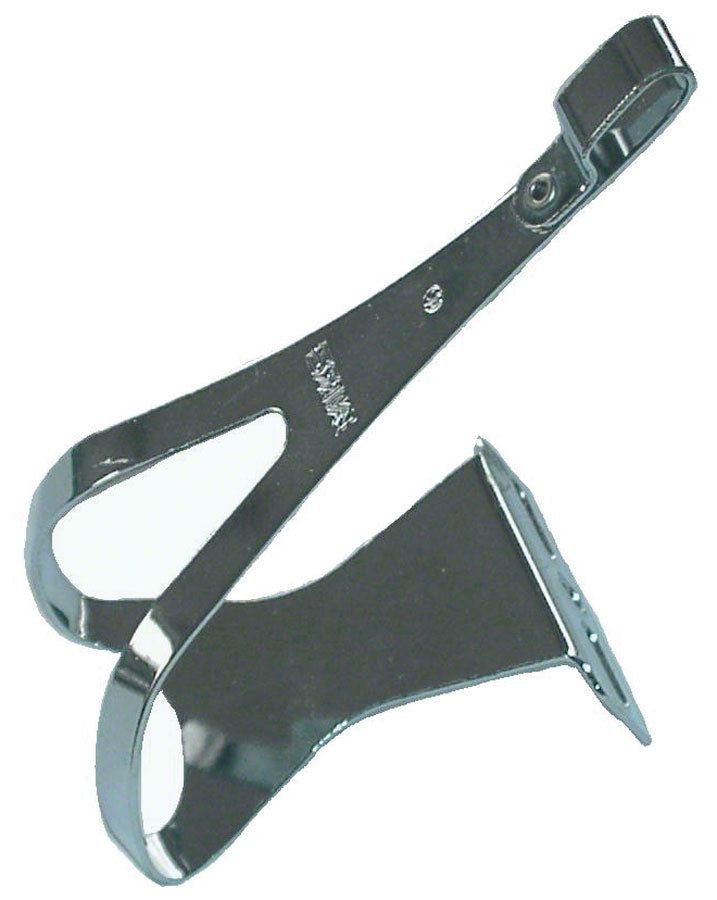 MKS Steel Toe Clips, Large, Chrome, Pair