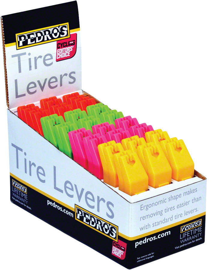 Pedro's Tire Levers Pair Red, Pink, Green, Yellow Pedros