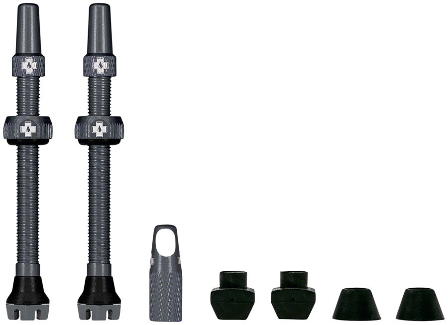 Muc Off V2 Tubeless Valve Kit 60mm | Dark Grey Pair