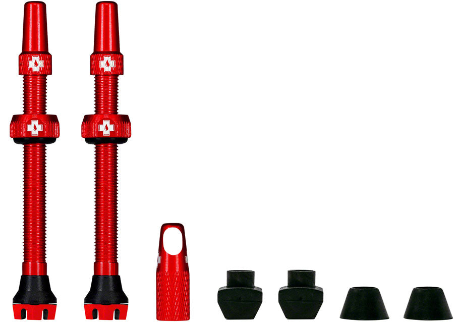 Muc Off V2 Tubeless Valve Kit Red 80mm Pair
