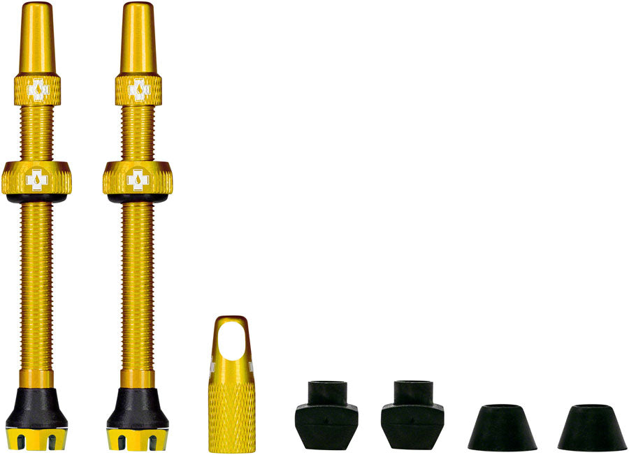 Muc Off V2 Tubeless Valve Kit Gold, 60mm, Pair