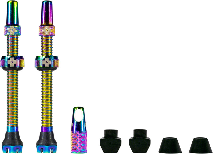 Muc Off, V2, Tubeless Valve, Presta, 44mm, Iridescent, Pair