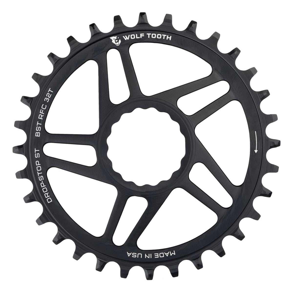 Wolf Tooth Direct Mount Chainring 32t Race Face Cinch Boost 3mm Offset Drop-Stop ST Shimano 12-Speed