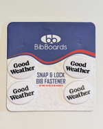 Good Weather Bib Fasteners, 4-Pack (BibBoards Snap & Lock)