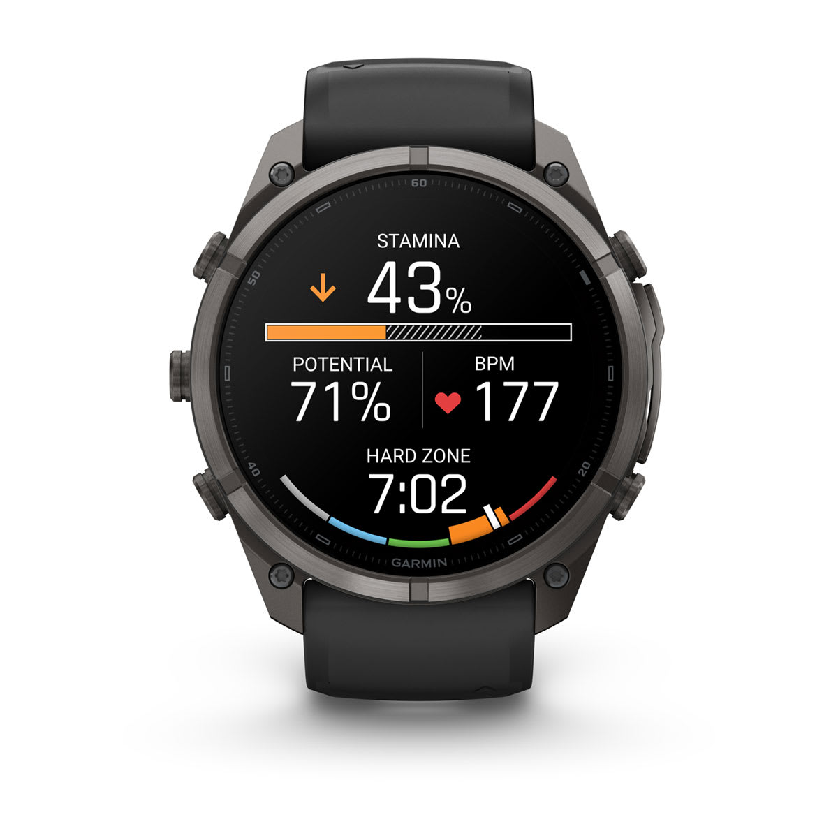 Garmin fenix 9 Pro Smartwatch - 51mm, AMOLED, Carbon Gray DLC Titanium with Black/Pebble Gray Silicone Band