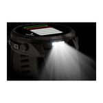 Garmin fenix 9 Pro Smartwatch - 51mm, AMOLED, Carbon Gray DLC Titanium with Black/Pebble Gray Silicone Band
