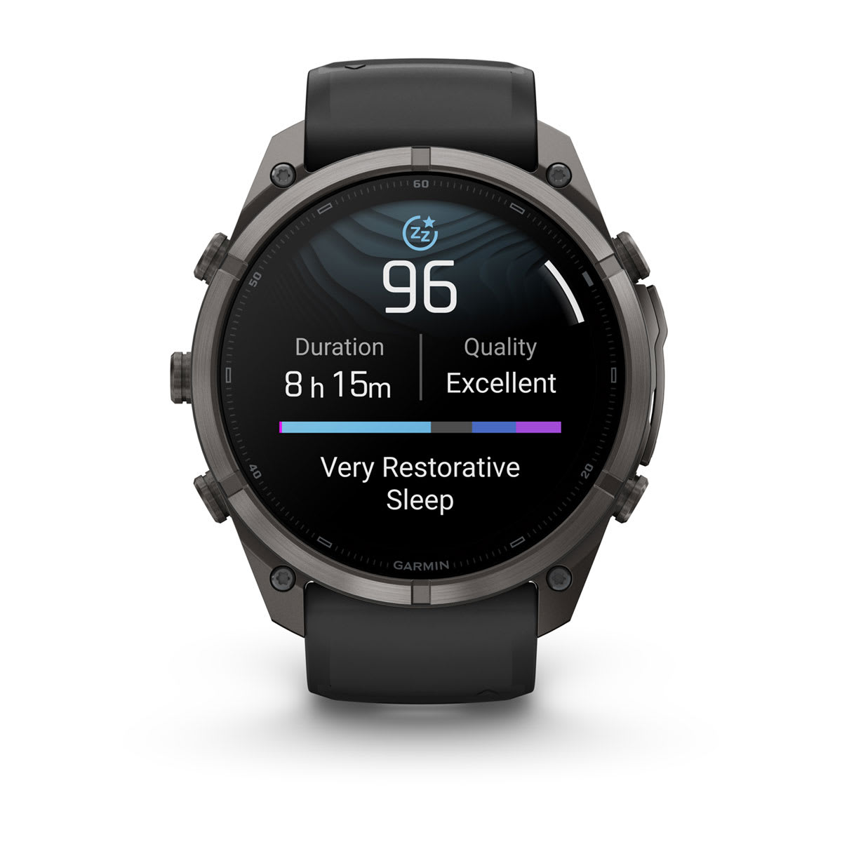 Garmin fenix 9 Pro Smartwatch - 51mm, AMOLED, Carbon Gray DLC Titanium with Black/Pebble Gray Silicone Band