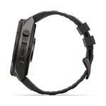 Garmin fenix 9 Pro Smartwatch - 51mm, AMOLED, Carbon Gray DLC Titanium with Black/Pebble Gray Silicone Band